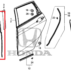Honda Jazz 2016-2019 Offside Rear Sub Seal