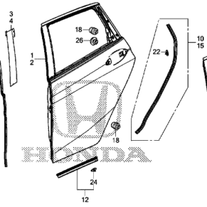 Honda Jazz 2016-2019 Rear Door Hole Seal