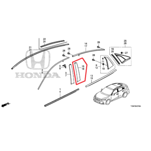 Honda Civic 2017-2022 Offside Door Sash