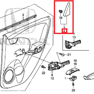 Honda Jazz 2009-2015 Nearside Inner Quarter Garnish
