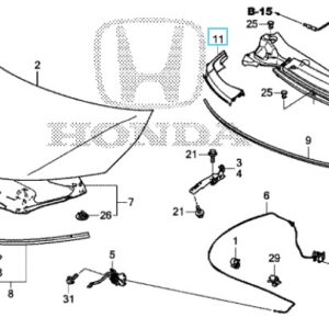 Honda Civic 2012-2016 Offside Scuttle Trim