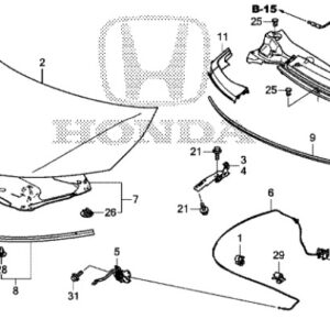 Honda Civic 2012-2016 Nearside Scuttle Trim