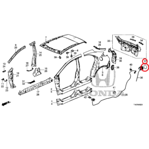 Honda Civic 2012-2016 Fuel Filler Lid 74481-TV0-E01
