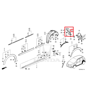 Honda Jazz E:HEV Offside Rear Wheel Arch Liner