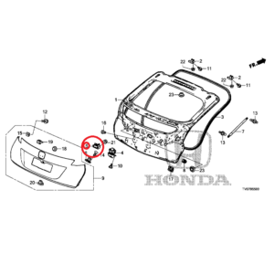 Honda Jazz 2009-2015 Tailgate Lock 74800-TF0-J02