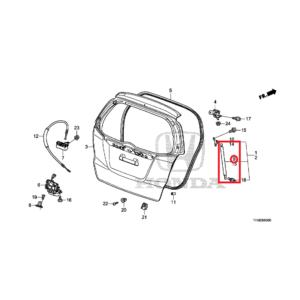 Honda Jazz 2009-2015 Offside Tailgate Strut 74820-TF3-E02
