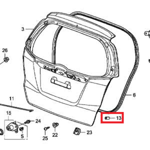 Honda Jazz 2009-2015 Tailgate Stopper
