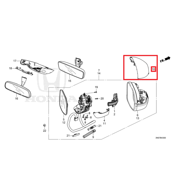 Honda HR-V E:HEV Nearside Mirror Cap