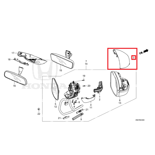 Honda HR-V E:HEV Offside Mirror Cap