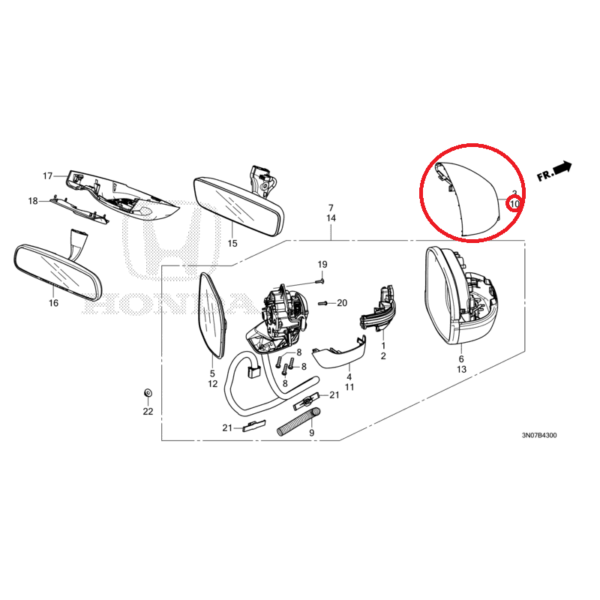 Honda HR-V E:HEV Nearside Mirror Cap
