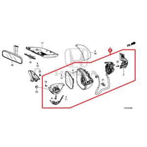 Honda Jazz Hybrid 2020-2023 Nearside Mirror Assembly 76258-TZA-E11