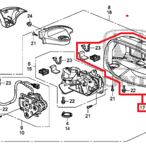 Honda Jazz 2009-2015 Nearside Mirror Housing Set