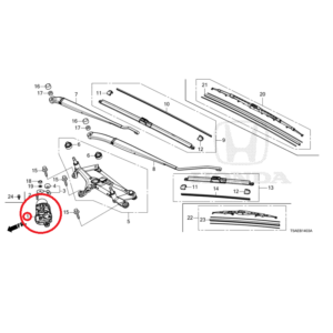 Honda Jazz 2016-2019 Front Wiper Motor 76505-T5A-J01