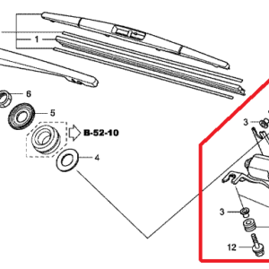 Honda CR-V 2007-2012 Rear Wiper Motor