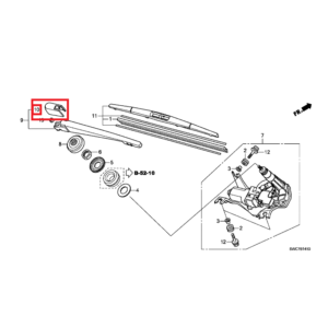 Honda CR-V 2007-2012 Rear Wiper Arm Nut Cover