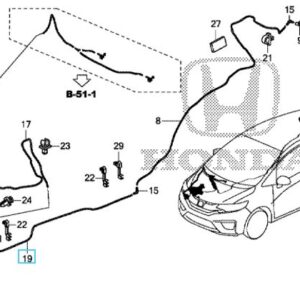 Honda Jazz 2016-2019 Washer Tube (1530mm)