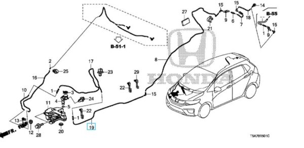 Honda Jazz 2016-2019 Washer Tube (1530mm)