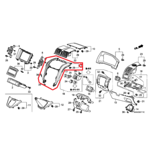 Honda CR-V 2007-2012 Centre Garnish Assembly