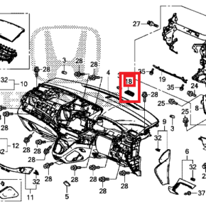 Honda CR-V 2013-2018 Offside Front Vent Garnish