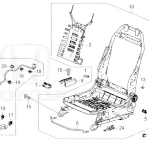 Honda Civic 2017-2021 NSF Seat Rear Outer Foot Cover