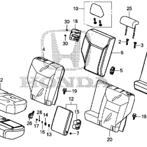 Honda CR-V 2013-2018 Nearside Seatback Lock Cover