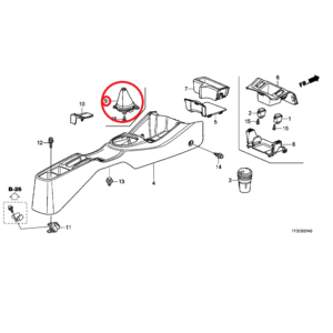 Honda Jazz 2009-2015 Gearstick Gaiter 83414-TF0-J52ZB