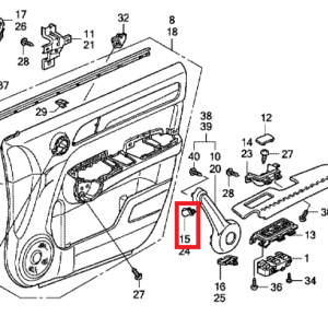 Honda CR-V 2007-2012 Offside Upper Door Cap