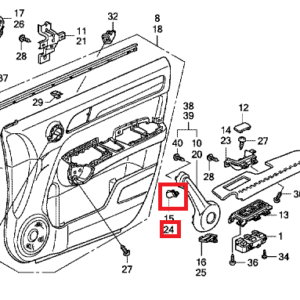 Honda CR-V 2007-2012 Nearside Upper Door Cap