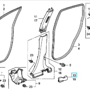 Honda CR-V 2007-2012 Offside B Pillar Lower Trim Cap