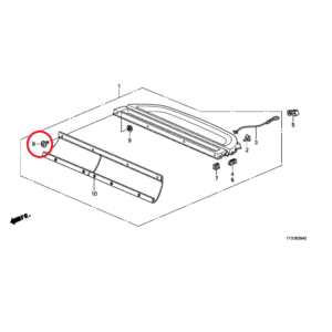 Honda Jazz 2009-2015 Parcel Shelf Pin 84408-TF0-003ZA
