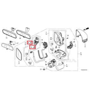 Honda Jazz 2016-2019 Mirror Screw Set