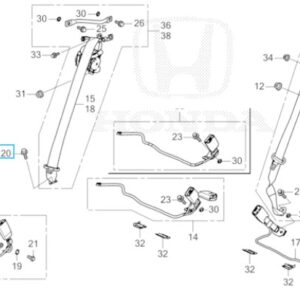 Honda Civic 2017-2021 Seatbelt Lower Bolt 7/16