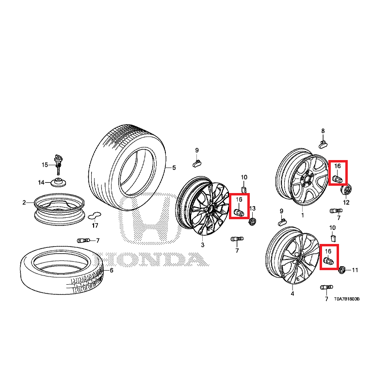 Honda CRV 20132018 Wheel Nut Honda Direct Parts