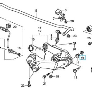 Honda CR-V 2007-2012 Rear Trailing Arm Lock Nut