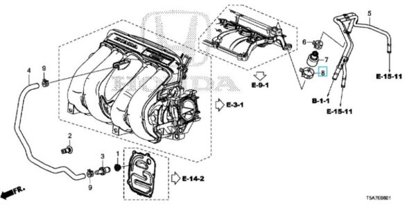 Honda Jazz 2016-2020 Breather Joint Tube Clamp