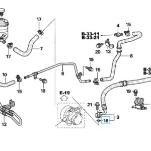 Honda CR-V Diesel 2005-2009 Power Steering Pipe To Pump O-Ring