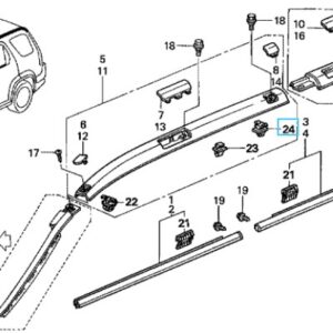 Honda CR-V 2001-2006 Roof Garnish Side Clip