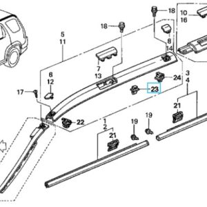 Honda CR-V 2001-2006 Roof Moulding Carrier Clip