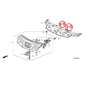 Honda Civic 2006-2011 Inner Fender Clip 91512-SX0-003
