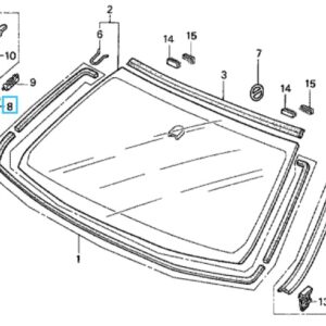 Honda Civic 3 Door 2001-2005 Windscreen Trim Clip (Black)