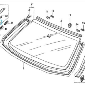 Honda Civic 3 Door 2001-2005 Windscreen Trim Clip (Blue)