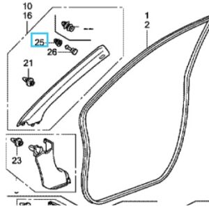 Honda CR-V 2007-2012 Pillar Garnish Clip