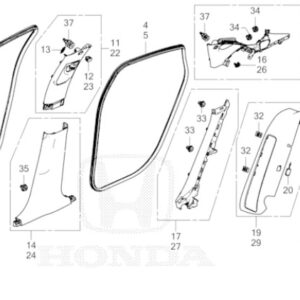 Honda Civic 2023-2026 A Pillar SRS Clip
