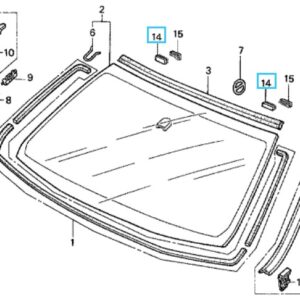 Honda Civic 3 Door 2001-2005 Windscreen Fastener A