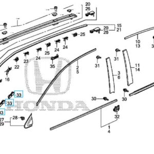 Honda CR-V 2013-2014 Windscreen Side Clip A