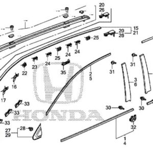 Honda CR-V 2013-2014 Windscreen Side Clip B