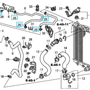 Honda CR-V 2007-2012 Upper Radiator Hose Clamp