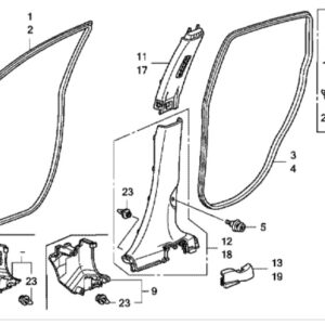 Honda CR-V 2007-2012 Offside A Pillar Interior Garnish