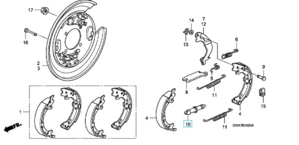 Honda CR-V 2002-2009 Handbrake Adjuster