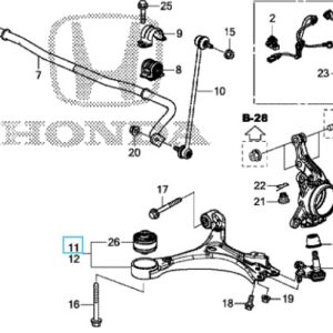 Honda Civic 2012-2013 OSF Lower Arm